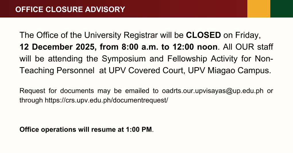 Office Closure Advisory 